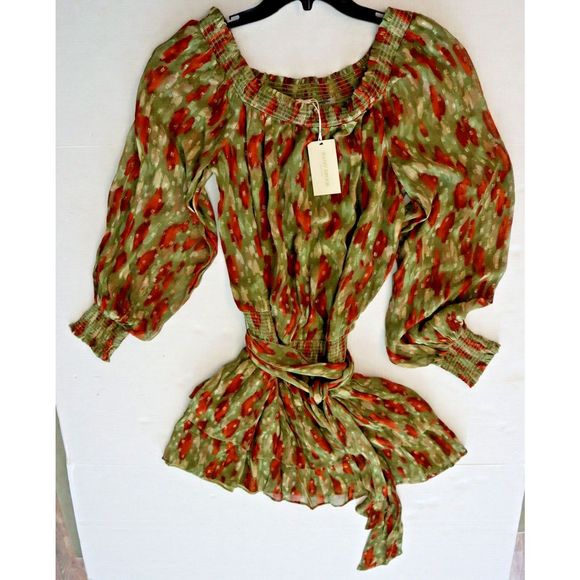 Ramy Brook A0822302 Women Sz M Clover Multi Sallie Off-Shoulder Mini Dress - Picture 8 of 13